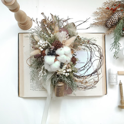 ドライフラワーのスワッグブーケ 34cm 誕生日 結婚祝い クリスマス