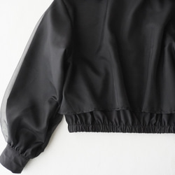 ORGANDIE LAYERED BLOUSON ライトアウター black 8枚目の画像
