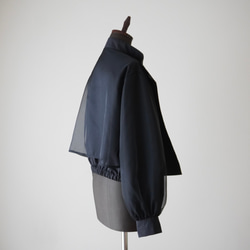 ORGANDIE LAYERED BLOUSON ライトアウター black 12枚目の画像