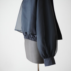 ORGANDIE LAYERED BLOUSON ライトアウター black 11枚目の画像