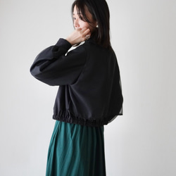 ORGANDIE LAYERED BLOUSON ライトアウター black 20枚目の画像
