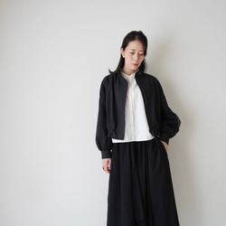 ORGANDIE LAYERED BLOUSON ライトアウター black 16枚目の画像