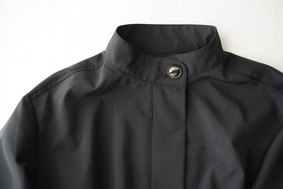 ORGANDIE LAYERED BLOUSON ライトアウター black 9枚目の画像