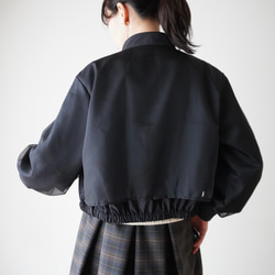 ORGANDIE LAYERED BLOUSON ライトアウター black 4枚目の画像