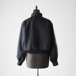 ORGANDIE LAYERED BLOUSON ライトアウター black 7枚目の画像