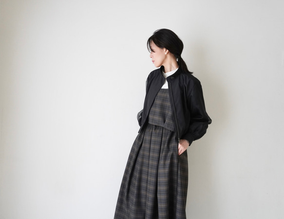 ORGANDIE LAYERED BLOUSON ライトアウター black 17枚目の画像