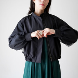 ORGANDIE LAYERED BLOUSON ライトアウター black 18枚目の画像