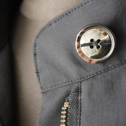 ORGANDIE LAYERED BLOUSON ライトアウター black 10枚目の画像