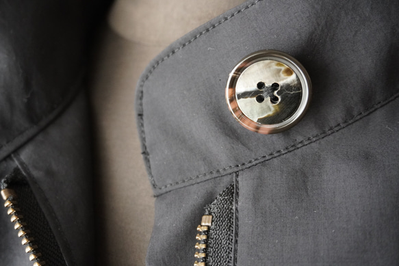 ORGANDIE LAYERED BLOUSON ライトアウター black 10枚目の画像