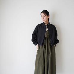 ORGANDIE LAYERED BLOUSON ライトアウター black 15枚目の画像