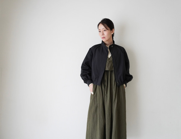 ORGANDIE LAYERED BLOUSON ライトアウター black 15枚目の画像