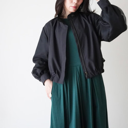 ORGANDIE LAYERED BLOUSON ライトアウター black 19枚目の画像