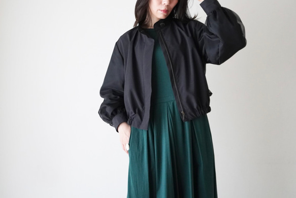 ORGANDIE LAYERED BLOUSON ライトアウター black 19枚目の画像