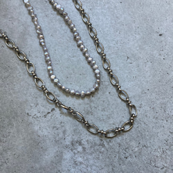 ☑︎Claire – クレアー　サージカルステンレス　チェーンネックレス　パールネックレス 14枚目の画像