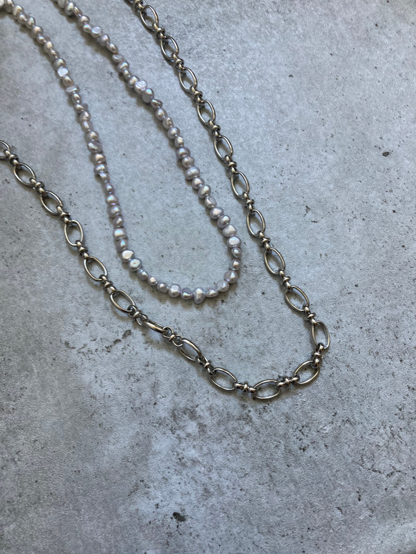 ☑︎Claire – クレアー　サージカルステンレス　チェーンネックレス　パールネックレス 14枚目の画像