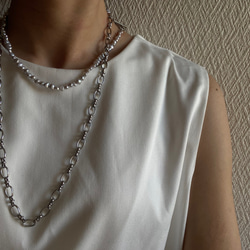 ☑︎Claire – クレアー　サージカルステンレス　チェーンネックレス　パールネックレス 17枚目の画像