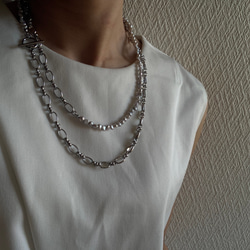 ☑︎Claire – クレアー　サージカルステンレス　チェーンネックレス　パールネックレス 11枚目の画像