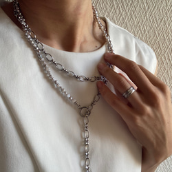 ☑︎Claire – クレアー　サージカルステンレス　チェーンネックレス　パールネックレス 5枚目の画像