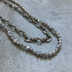 ☑︎Claire – クレアー　サージカルステンレス　チェーンネックレス　パールネックレス 9枚目の画像