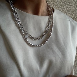 ☑︎Claire – クレアー　サージカルステンレス　チェーンネックレス　パールネックレス 20枚目の画像