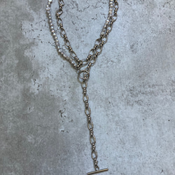 ☑︎Claire – クレアー　サージカルステンレス　チェーンネックレス　パールネックレス 4枚目の画像