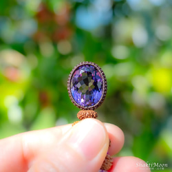 レア・希少！4WAY プレミアムカットアメジストと10面ルドラクシャのお守りルドラクシャハーフマーラーネックレス45 3枚目の画像