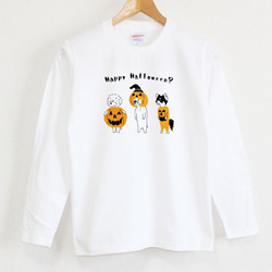 やる気のない3匹のパンプキンズ　ロンT　ユニセックス 2枚目の画像