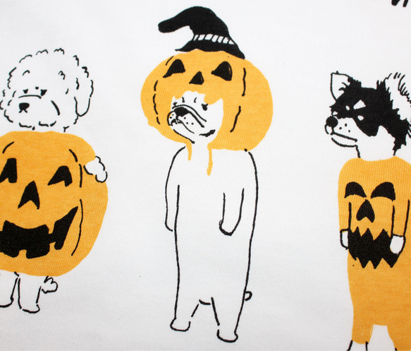 やる気のない3匹のパンプキンズ　ロンT　ユニセックス 7枚目の画像