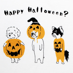 やる気のない3匹のパンプキンズ　ロンT　ユニセックス 3枚目の画像