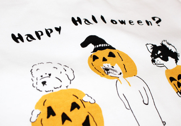 やる気のない3匹のパンプキンズ　ロンT　ユニセックス 4枚目の画像