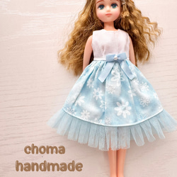 リカちゃん 服 ワンピース 水色 レース その他人形 CHOMA 通販