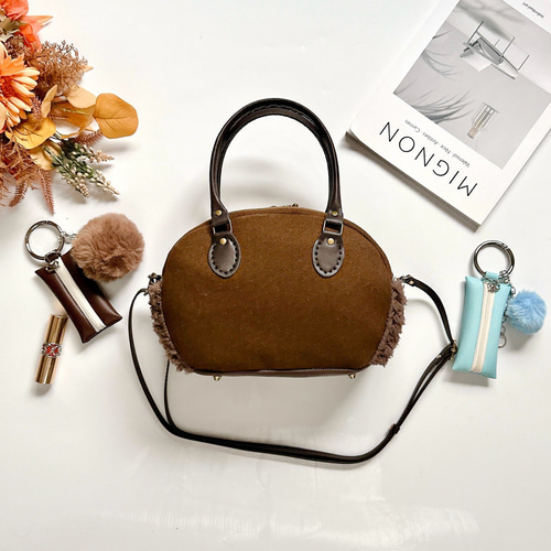 バッグチャーム付き秋の福袋】秋バッグ/イタリア産カシミヤ混ウールと