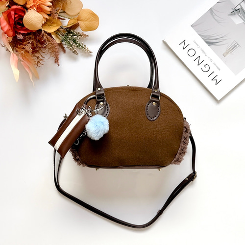 バッグチャーム付き秋の福袋】秋バッグ/イタリア産カシミヤ混ウールと