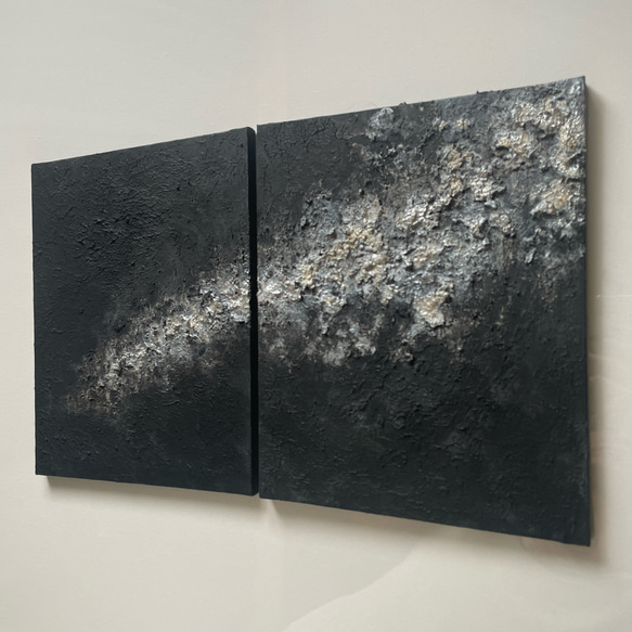 黒　絵画　テクスチャーアート　現代アート　アートパネル　インテリア　壁掛け　10 黒 テクスチャーアート 現代アート アートパネル 絵画