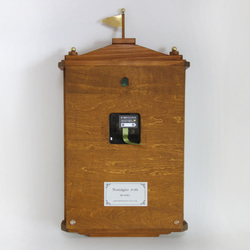 【送料無料】NOSTALGICO#061 レトロな掛け時計 前面アクリルガラス扉付き　Mサイズ 10枚目の画像