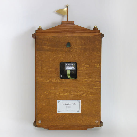 【送料無料】NOSTALGICO#061 レトロな掛け時計 前面アクリルガラス扉付き　Mサイズ 10枚目の画像