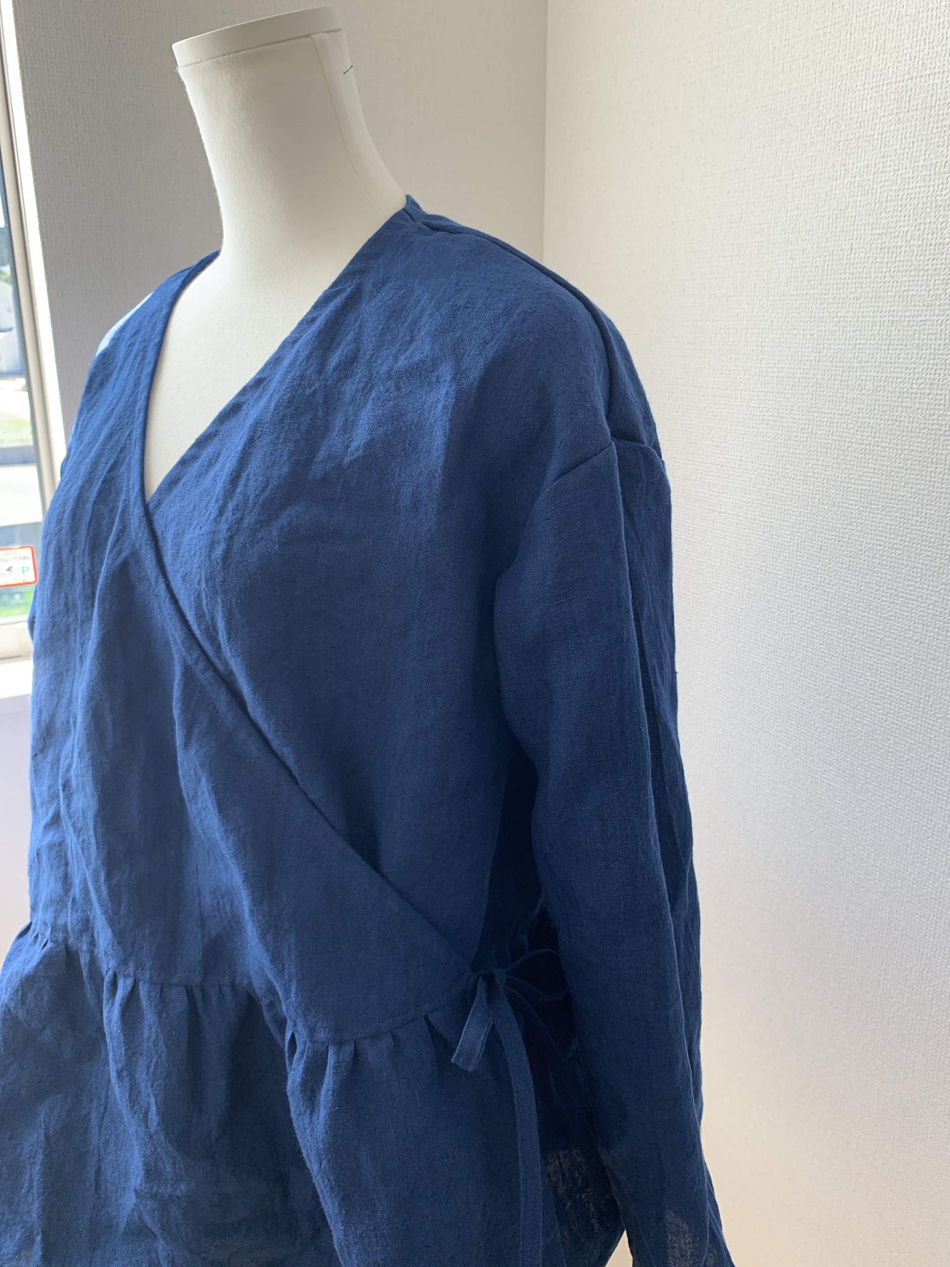 リネンカシュクールブラウス