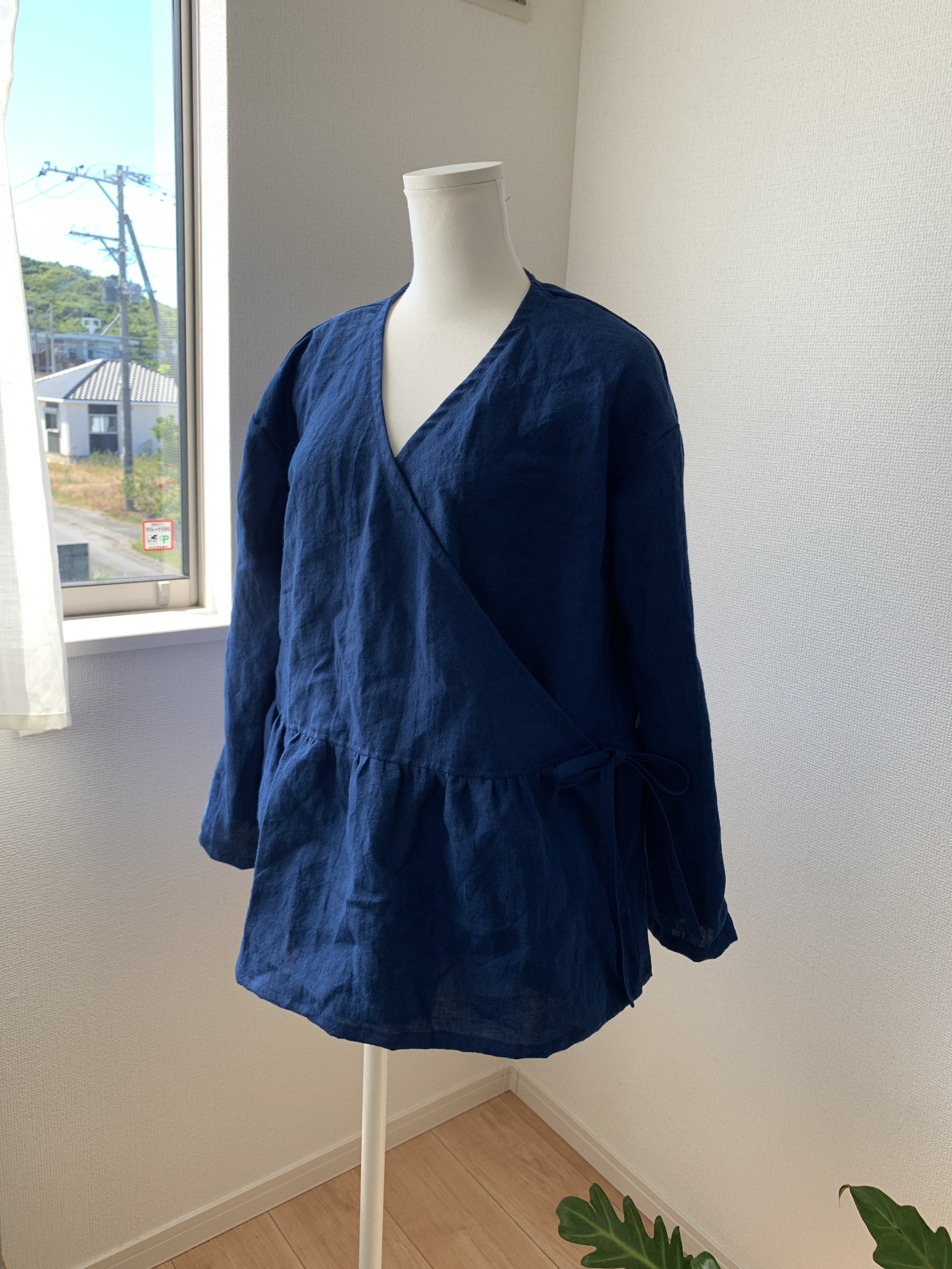 リネンカシュクールブラウス