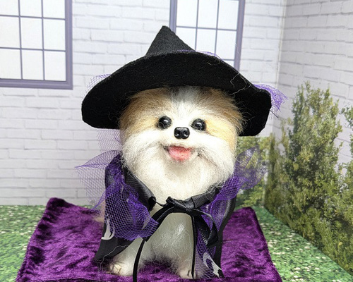 ポメラニアンのハロウィン 羊毛フェルト papochi 通販 19901691
