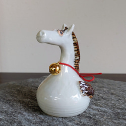 2025 陶器の鏡餅「桃里」（大）【即発送2日以内】陶器のみかんと台