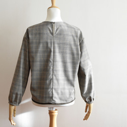 秋のグレンチェック/クラシックブラウス☆茶系 11枚目の画像