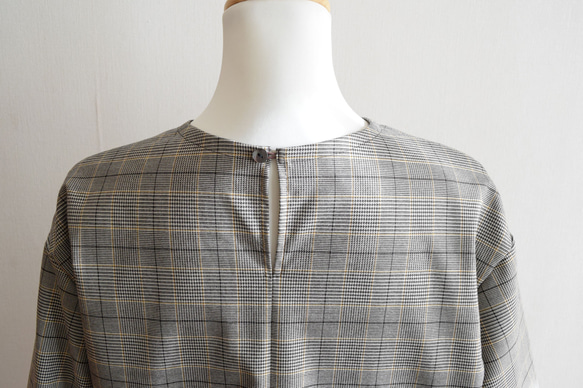 秋のグレンチェック/クラシックブラウス☆茶系 12枚目の画像