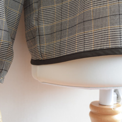 秋のグレンチェック/クラシックブラウス☆茶系 10枚目の画像