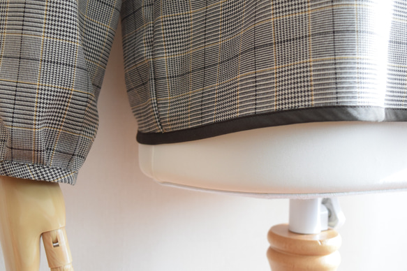 秋のグレンチェック/クラシックブラウス☆茶系 10枚目の画像