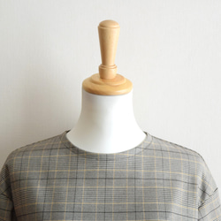 秋のグレンチェック/クラシックブラウス☆茶系 6枚目の画像