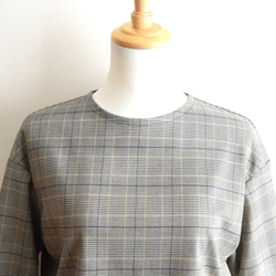 秋のグレンチェック/クラシックブラウス☆茶系 7枚目の画像