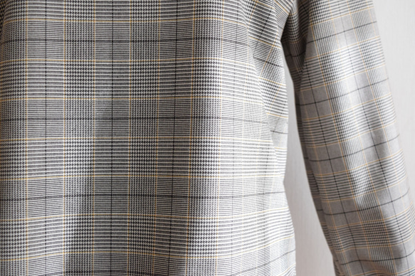 秋のグレンチェック/クラシックブラウス☆茶系 8枚目の画像