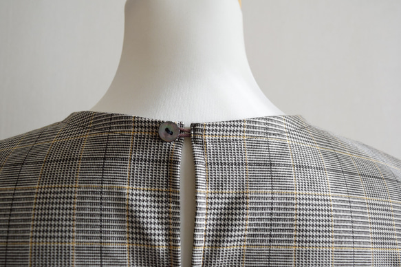 秋のグレンチェック/クラシックブラウス☆茶系 13枚目の画像