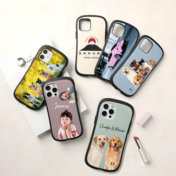 うちの子スマホ耐衝撃ケース 写真プリント Iphone17/16/15/14/13/12/11/SE スマホケース 3枚目の画像