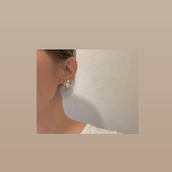 大人気2way♡冬につけたいファー＆オールシーズン大活躍シンプルパール*ピアス 5枚目の画像